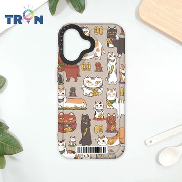 TRON IPhone 16 俄羅斯方塊招財貓大集合 防摔太空載具殼 透黑 軟硬 手機殼