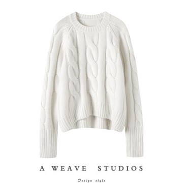 敲愛敲愛！2024冬季新款雙股羊絨衫女100純山羊絨加厚毛衣針織衫