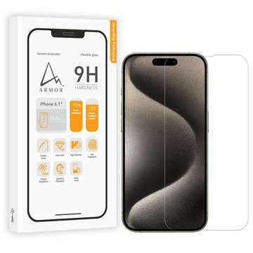 ARMOR iPhone 16 / 15 系列軟性玻璃9H高清螢幕保護貼