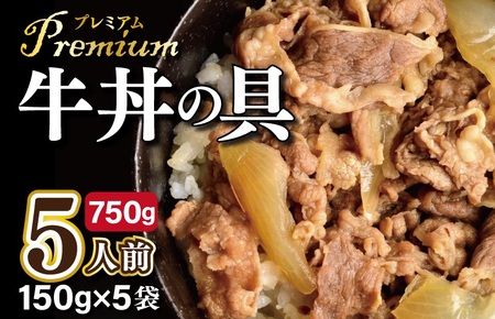 牛丼の具 小分け 150g×5袋 レンジ対応 簡単調理 北国からの贈り物