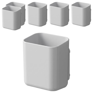 懶角落 小型壁掛置物架 10 x 9 x 6.7cm  6個  白色