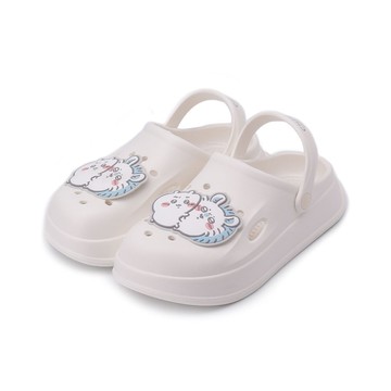 吉伊卡哇 洞洞園丁鞋 白 CW0484 中大童鞋