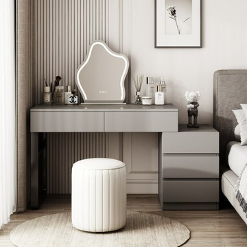 【美雅閣家居】梳妝臺臥室 簡約現代輕奢高級感小戶型斗櫃一體主臥化妝桌8161