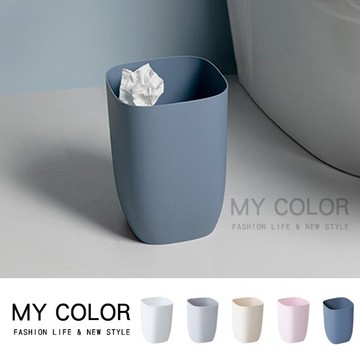 垃圾桶 收納桶 髒衣籃 衣物筒 置物桶 紙簍 塑料桶 收納筒 無蓋 客廳 臥室 廚房 辦公室 分類 環保 北歐風 圓桶 簡約單層垃圾桶 ♚MY COLOR♚【A026】