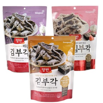 #悠西將# 韓國 東遠 dongwon 海苔脆片 海苔餅 海苔餅乾 原味 蒜味 蝦味 炸海苔 兩班 海苔米餅