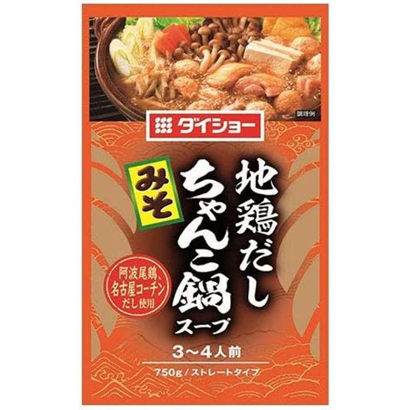 ダイショー 地鶏だしちゃんこ鍋スープ みそ 750g×10袋入