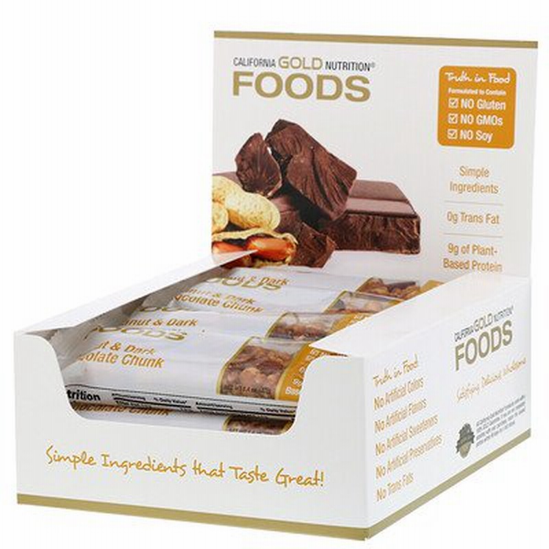 フーズ ピーナッツ ダークチョコレートチャンクバー 12本 各40 G 1 4 Oz 通販 Lineポイント最大1 0 Get Lineショッピング