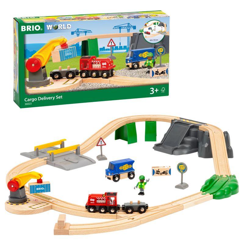 BRIO (ブリオ) カーゴデリバリーセット 36023 全29ピース (電動車両