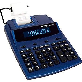 Victor 12253A Antimicrobial Two-Color Printing Calculator, Blue Red Pr