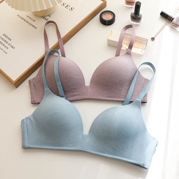 簡約透氣法式花紗無痕無鋼圈薄款文胸上托小胸少女內衣睡眠文胸罩