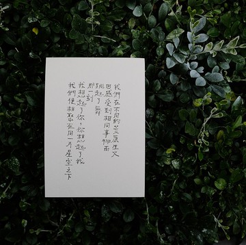 牧歌與炊煙。相聚在同一片星空之下 文字明信片 青青的島