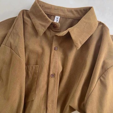 襯衫女內搭疊穿條紋襯衣開衫外穿韓系輕奢淺杏色加絨時尚秋冬款新款【聚寶屋】