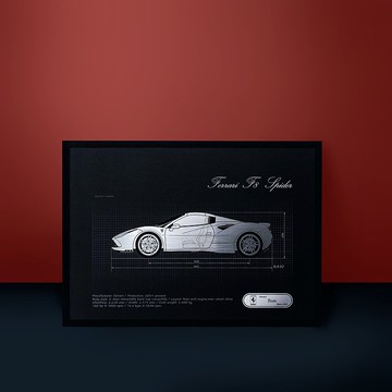 【專屬 訂製禮】刻劃回憶汽車掛畫 - 車側款