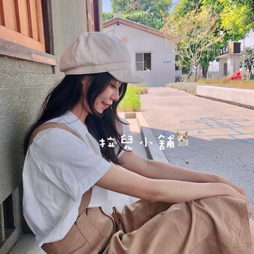 「拉兒小舖」台灣現貨-韓版 素面  氣質 報童帽  英倫帽 貝蕾帽 八角帽  貝雷帽