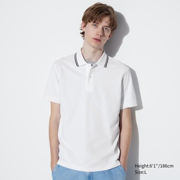 DRY網眼滾邊POLO衫(短袖)