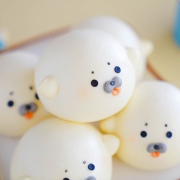 美姬饅頭 小海豹鮮乳芋泥包 一盒6入