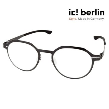 【ic! berlin】Xavier V. Gun metal 德國薄鋼眼鏡 公司貨 台南時代眼鏡 蔡司優視力專家