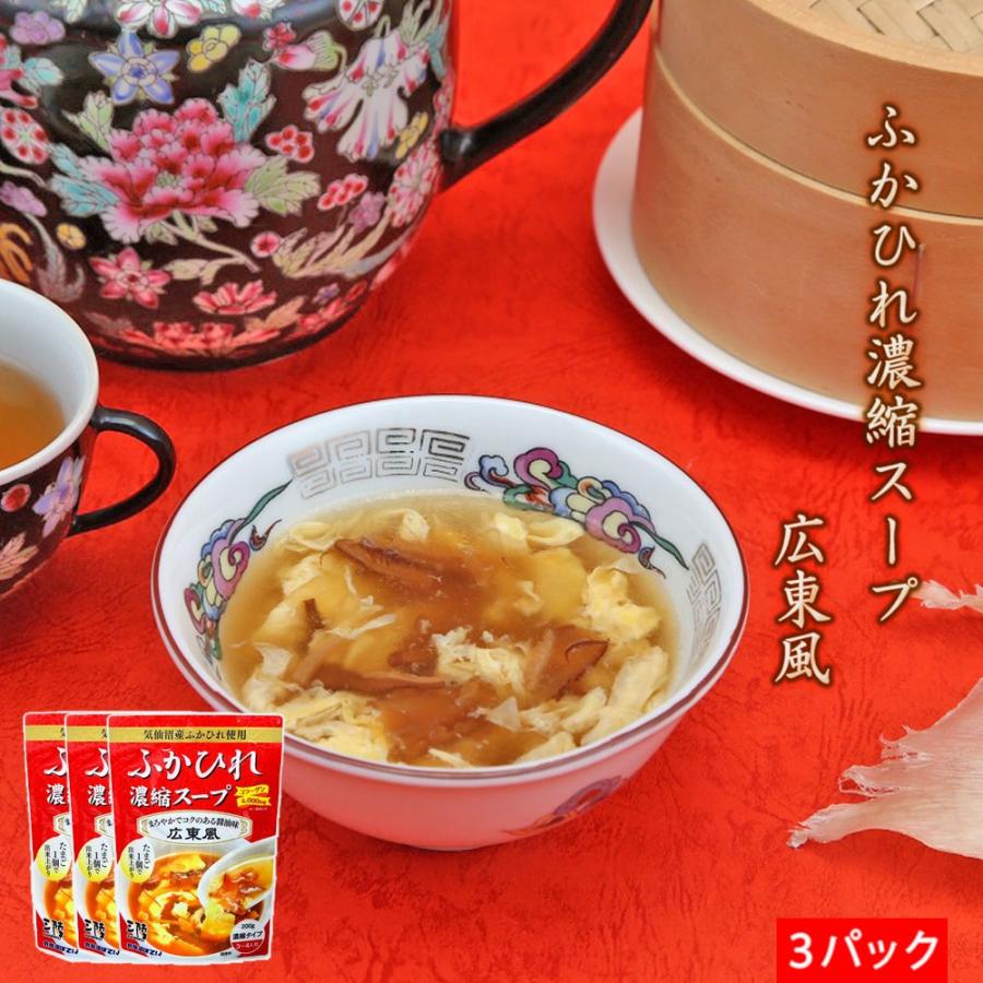 ふかひれ濃縮スープ 広東風 200g×3パック   ポイント消化