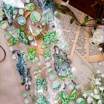 GL1303晶透氧氣綠Crystal oxygen green/ 紙膠帶