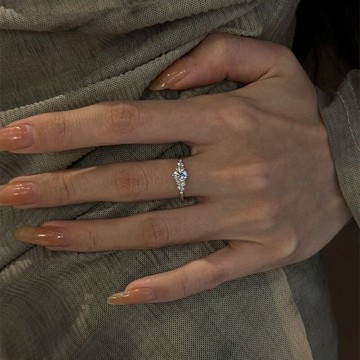 【柏林情書】S925銀戒指 女款戒指 輕奢戒指 開口戒指 簡約鋯石 精緻閃鑽 溫柔百搭 送禮自戴皆宜