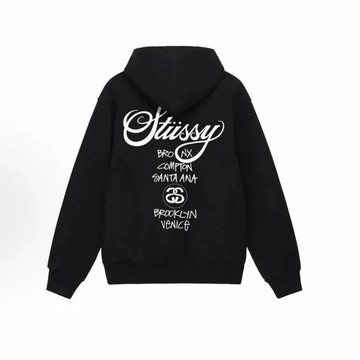 AirRoom正品 2026SS STUSSY WORLD TOUR ZIP HOODIE 世界 巡迴 連帽 外套 夾克