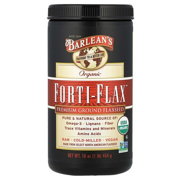 Barlean's, 有機亞麻籽粉，優質研磨亞麻籽，16盎司（454克）