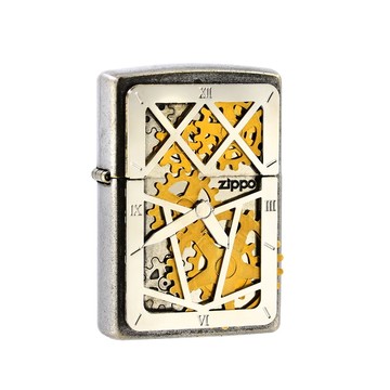 Zippo 【官方授權店】Mechanical gear (silver) 機械齒輪(銀)防風打火機