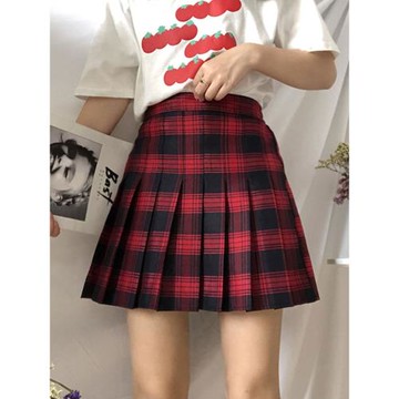 胖MM春夏高腰格子半身裙百褶裙大碼學生a字裙百搭顯瘦短裙網球裙