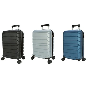 ~雪黛屋~Eason 20吋行李箱簡約橫條拉鍊360度雙排靜音飛機輪安全密碼鎖U048