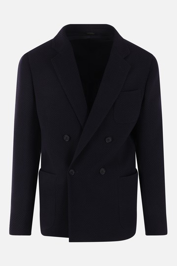 GIORGIO ARMANI Upton single-breasted wool mesh jacket Man