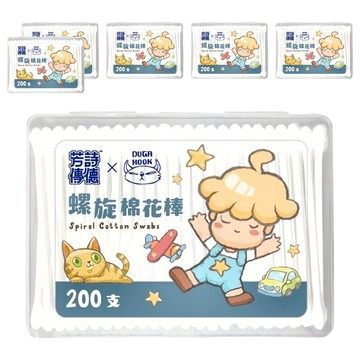 fastrend 芳詩傳德 X Duga Hook 螺旋棉花棒 200支  6盒