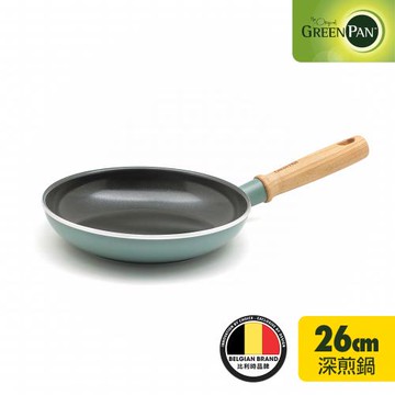 【GreenPan】Mayflower 深煎鍋26cm(高5.75cm)(不含蓋) 不沾鍋/不挑爐具/IH爐適用