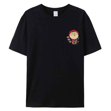 阿肥仔 黑 / 插畫T恤  T-SHIRT  夏季短袖 純棉 上衣