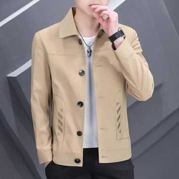 男士外套秋冬防水免洗夾克韓版修身青年翻領休閑上衣服男裝褂子潮