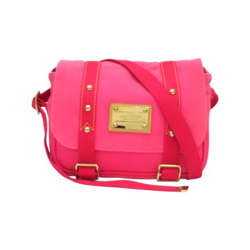 LOUIS VUITTON LV 路易威登 粉色帆布 Besace PM 肩背包 M40041 【二手名牌BRAND OFF】