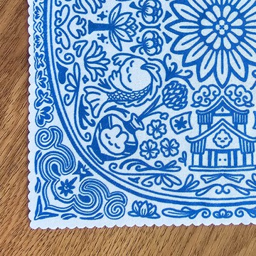 青花瓷靈感 超細纖維布 ・眼鏡布 ・拭鏡布 20x20cm