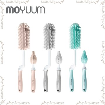 【LMW親子選品】🌿韓國 MOYUUM - 矽膠奶瓶奶嘴刷🌿 多款可選 白金矽膠刷毛 360度旋轉刷