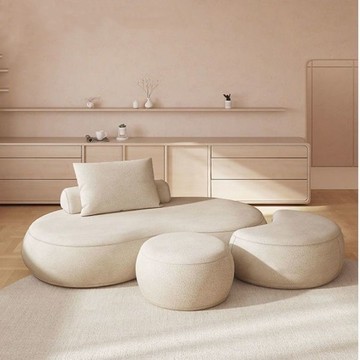 免運 沙發 弧形沙發 客廳沙發 接待沙發 休閒區沙發 服裝店沙發 雙人布藝沙發設計師創意沙發北歐異形沙發網紅服裝店沙發弧形沙發