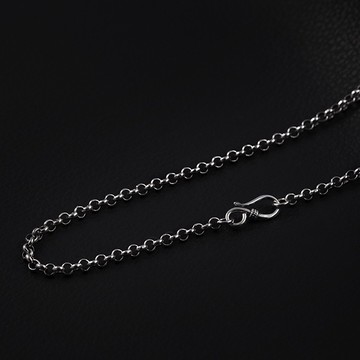 【JK銀飾】仿舊男士潮流鍊條／925純銀-項鍊