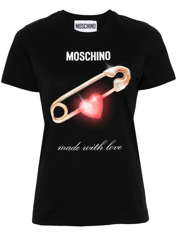 T-shirt heart safety pin