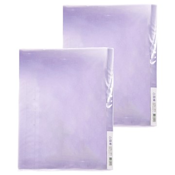 連勤牌文具 PE PP 果凍色系三孔圓型夾 小背寬 LC-8001-3R A4文件夾 紫色  2本