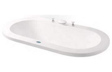 【麗室衛浴】BATHTUB WORLD 壓克力 橢圓造型崁入式浴缸 LS-91080 150*75*53CM