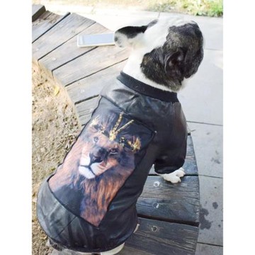 寵物酷帥時尚皮衣法斗英牛惡霸牛頭梗杜賓巴哥沙皮狗狗衣服