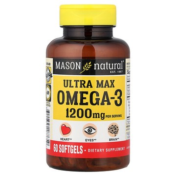 Mason Natural, Ultra Max Omega3，60 粒軟膠囊（每粒 600 毫克）