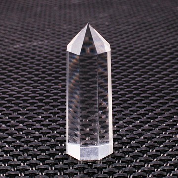 如鴻天然白水晶原石礦石擺件八棱柱供佛家居桌面擺設石頭