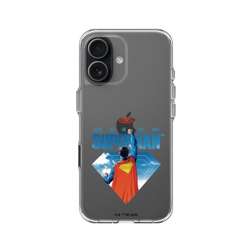 iPhone 17 Clear Case（相機按鈕） 透明 - Superman - Superman-飛上天際