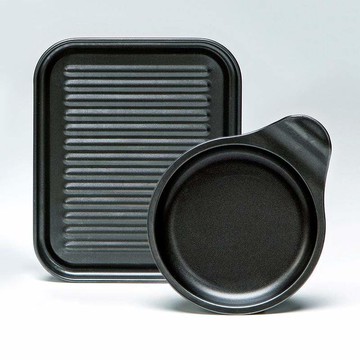 烤箱用圓周烤盤+波浪長盤(小)