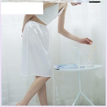 韓版內襯裙打底裙 防走光短款薄款休閑a型半裙順滑綢緞中長垂墜感