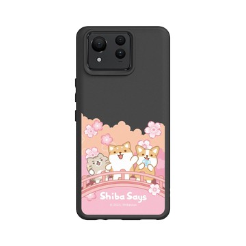 Zenfone 11 Ultra SolidSuit 黑 - 柴語錄 Shiba Says - 賞櫻小確幸