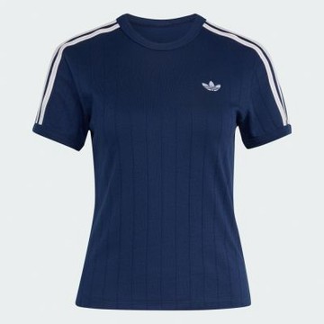Adidas 愛迪達 Pstripe Ss Tee KS9992 女 T恤 運動上衣 休閒短袖 純棉 深藍